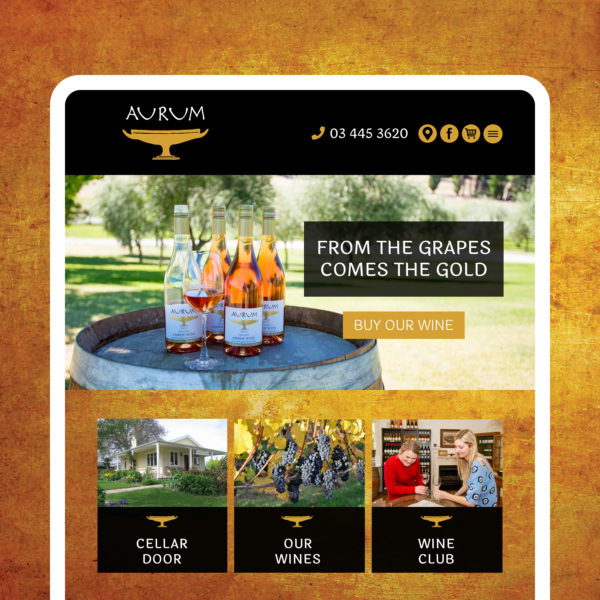 Aurum Wines Website